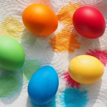 Image of painted egg shells